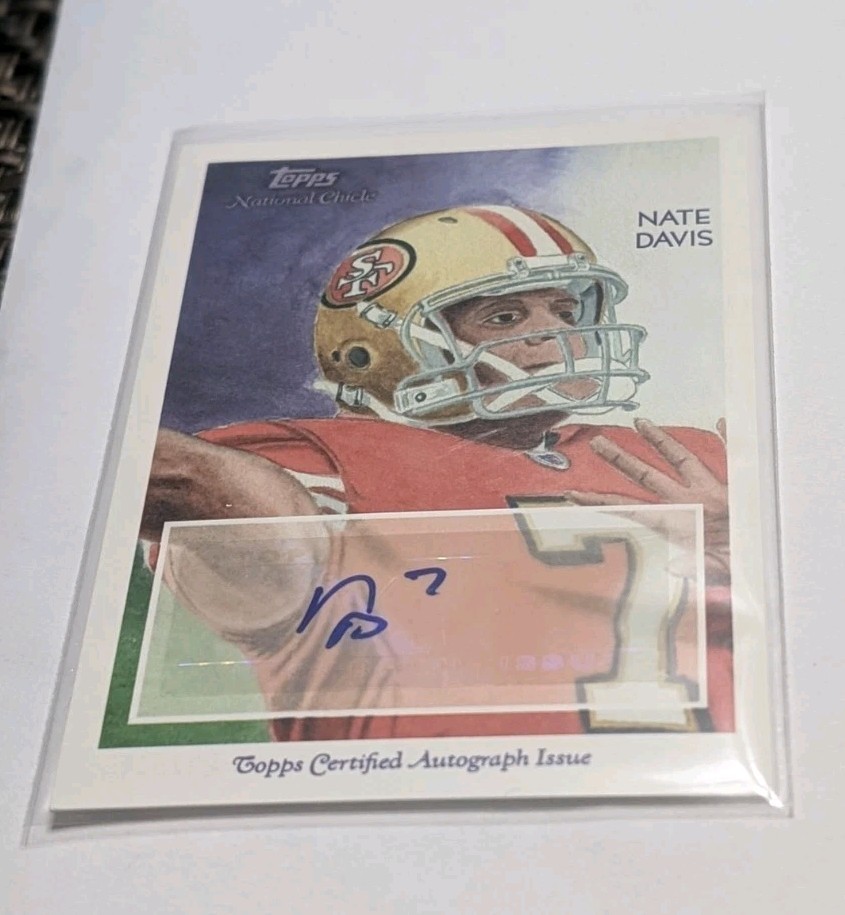 2009 NATE DAVIS TOPPS NATIONAL CHICLE AUTO #NCA-ND (49ERS)