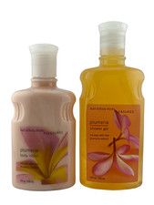 Bath Body Works Pleasures Plumeria Shower Gel Body Lotion Discontinued HTF