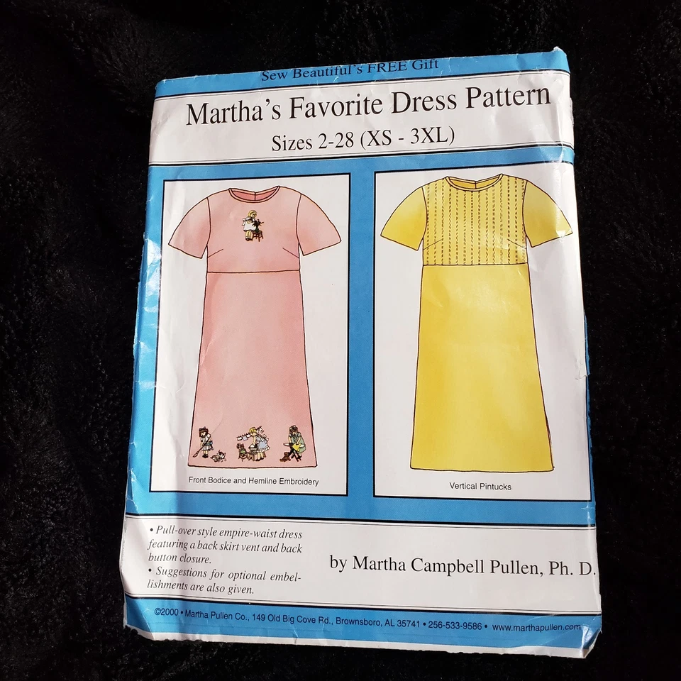 Martha's Favorite Dress Pattern sewing pattern size 2-28 XS-3XL - Image 2 of 4