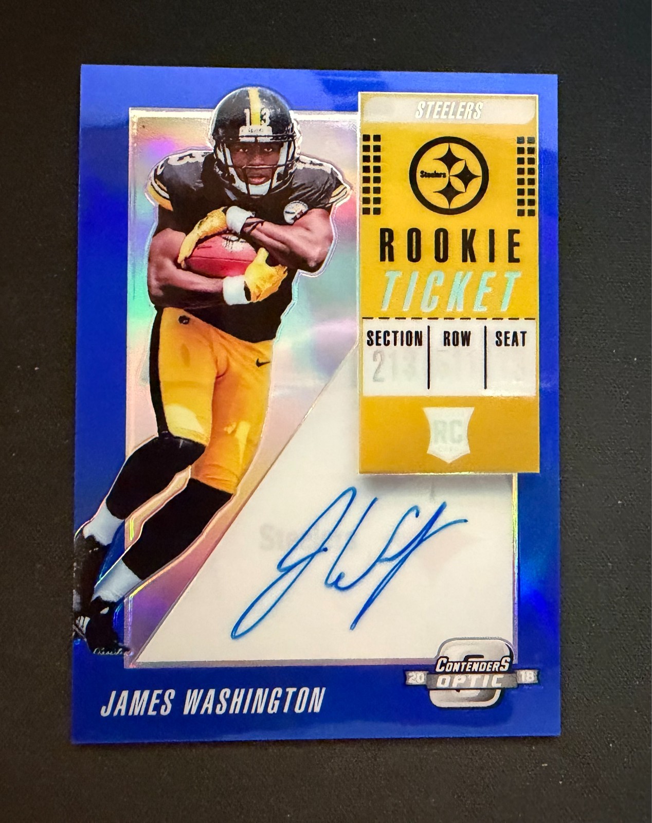 James Washington Panini Contenders Optic #122 Autograph-Blue
