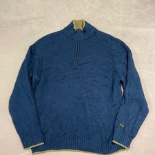 Columbia Knitted Jumper 1/4 Zip Knit Sweater With Logo Men's Xl