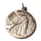 Huge St. Francis Of Assisi Wolf Medal 1.25 -Franciscan Pendant Charm