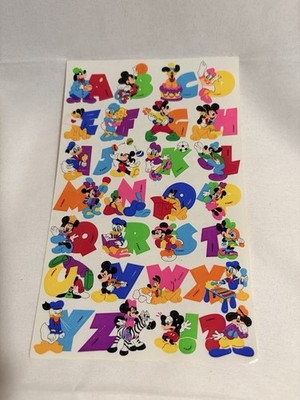 **RARE**   Maxi DISNEY ALPHABET LETTERS Sandylion Stickers- ~VINTAGE~