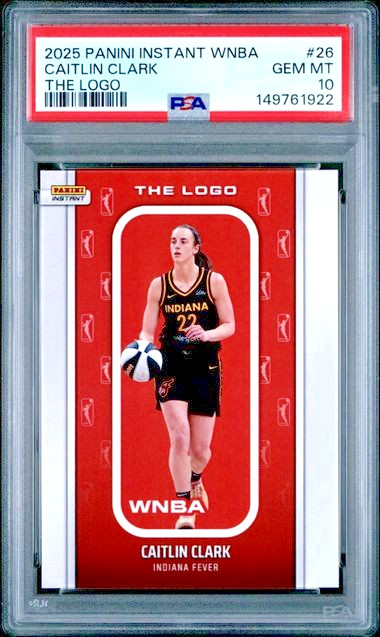 PSA 10 Caitlin Clark 2025 Panini Instant WNBA THE LOGO Print Run /1447