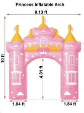 CROWYE 10 Ft Princess Inflatable Arch Set wit...