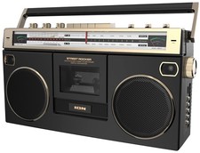 1980S-Style Portable Bluetooth Boombox AM/FM Radio Cassette Player Recorder