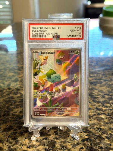 2024 POKEMON SCR EN-STELLAR CROWN ILLUSTRATION RARE #143 BULBASAUR PSA 10