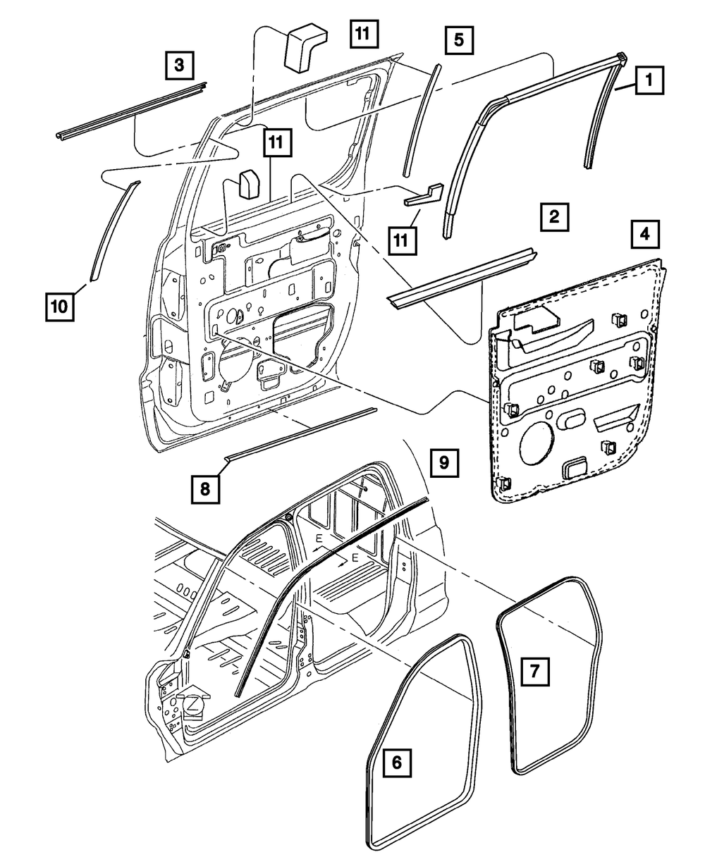 Genuine Mopar Door Seal 55257473AB