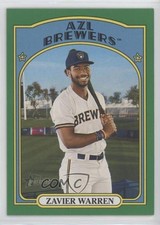 2021 Topps Heritage Minor League Edition Green Border 68/75 Zavier Warren #6 5i2