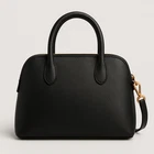 Women’s Black Genuine Leather Handbag Top Handle Tote Purse Classic Shoulder Bag