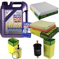 Mann Inspektionspaket 5L Liqui Moly 5W-40 FüR CitroëN Xsara Picasso 1.6