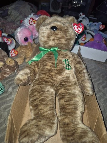 Vintage TY Beanie Baby 2002 Billionaire Plush Bear Buddies Collection 14”