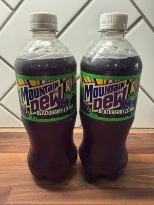New Mountain Dew Blackberry Citrus 2x 20 Oz Bottles MTN Caseys Exclusive BB 8/26