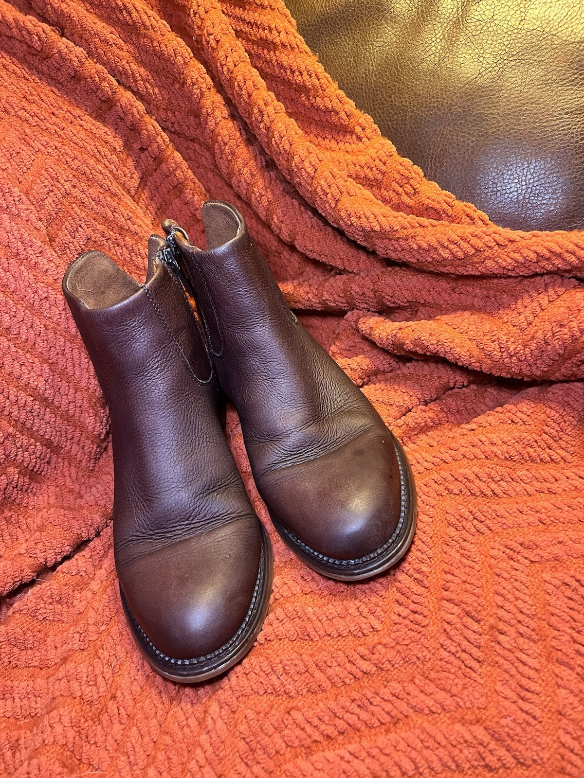 Women's Franco Sarto Brown Leather Boots size USA UK