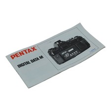 Pentax Manual Instruction For The Pentax Digital Data M