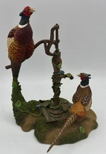 Danbury Mint Summer Call Pheasants Figurine Nick Bibby 1981 Wildlife Sculpture