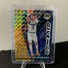 2022-23 Mosaic Basketball LaMELO BALL GIVE AND GO REACTIVE YELLOW #74/99