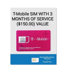 T-Mobile Triple SIM Card R15 5G/4G LTE WITH 3 MONTHS OF UNLIMITED SERVICE. READ