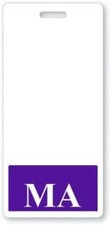 5 Pack - MA Vertical Badge Buddies - Heavy Duty Hospital ID Card ID Buddy