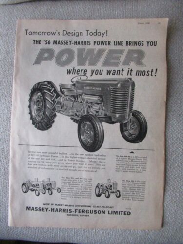 1956 Massey-Ferguson-Harris MH50 tractor print AD - Picture 1 of 1