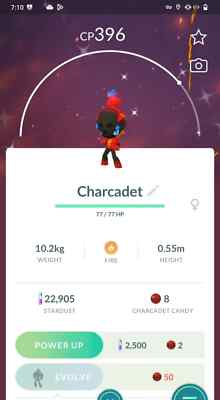 Pok&eacute;mon Go - Shiny Charcadet - Mini P T C Or Trade 20k Dust