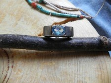 Aquamarine or Blue Topaz  Sterling Silver Ring size 6