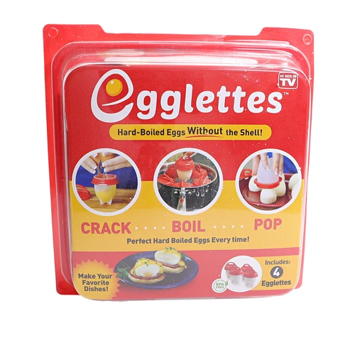 Egglettes - Egg Cooker Hard & Soft Maker, No Shell, Non Stick Silicone, Poacher