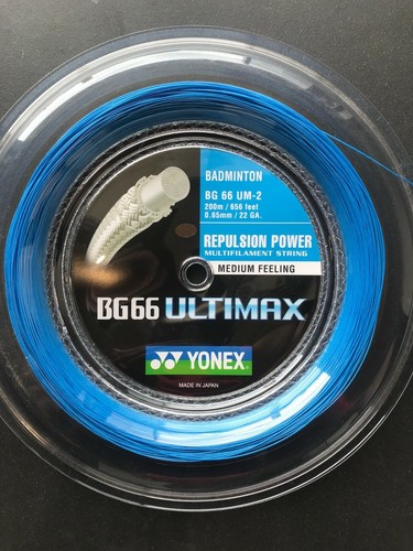 YONEX BG66 ULTIMAX 200M COIL BADMINTON STRING BLUE COLOUR - Picture 2 of 3