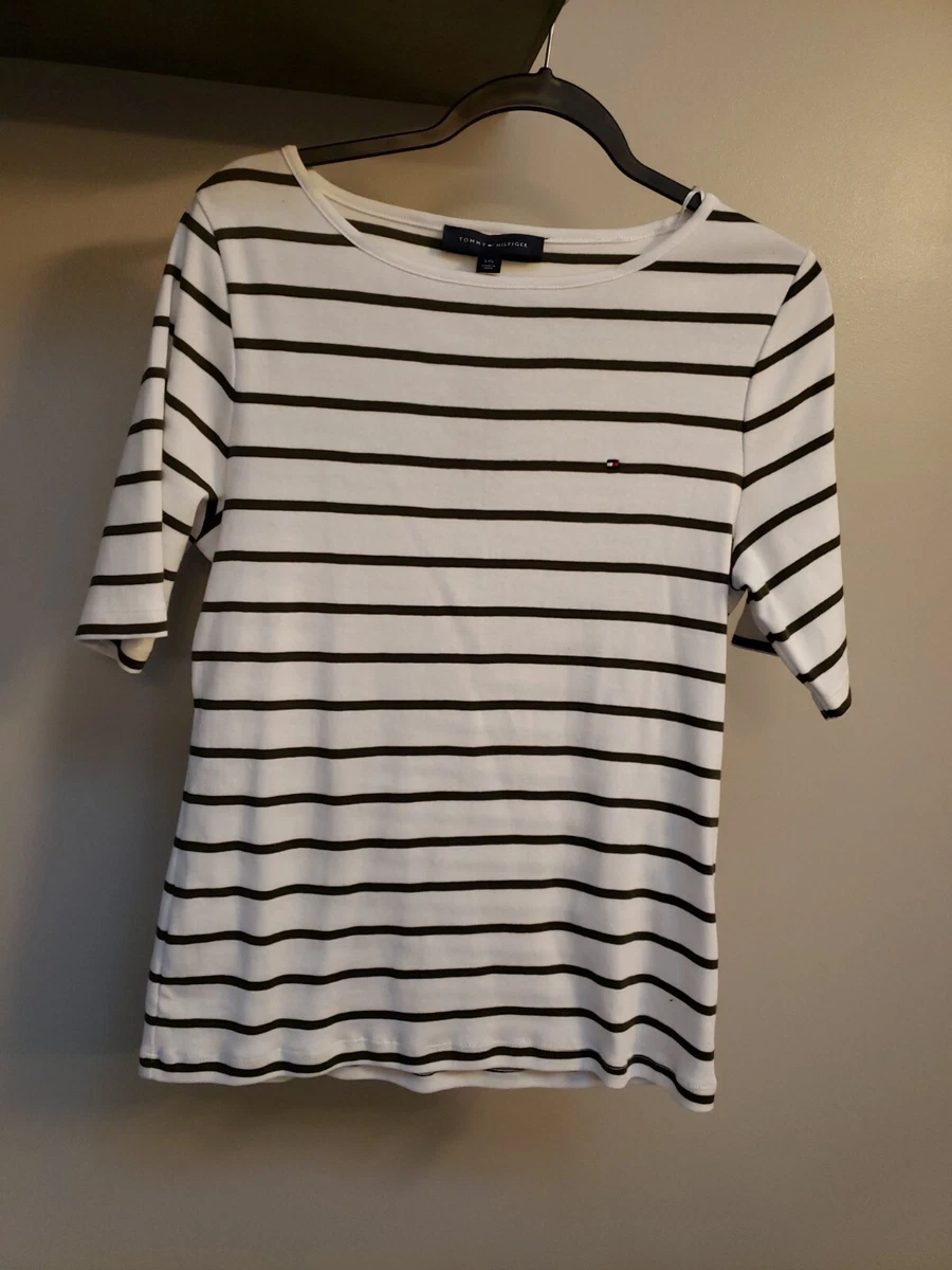 Tommy hilfiger striped cheap t shirt womens
