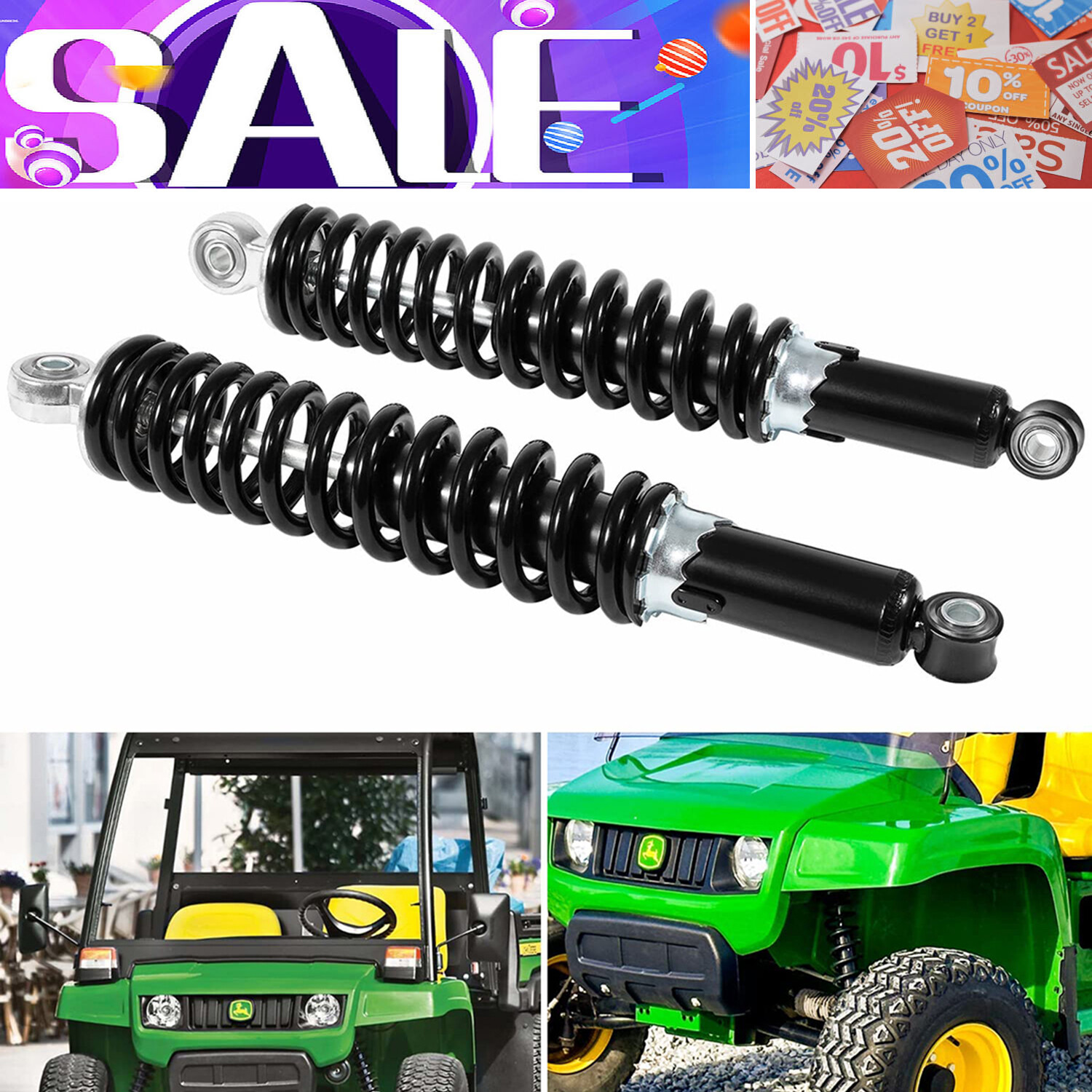 John Deere Gator 4X2 6X4 AM129514 Front Shock Absorber Suspension Kit