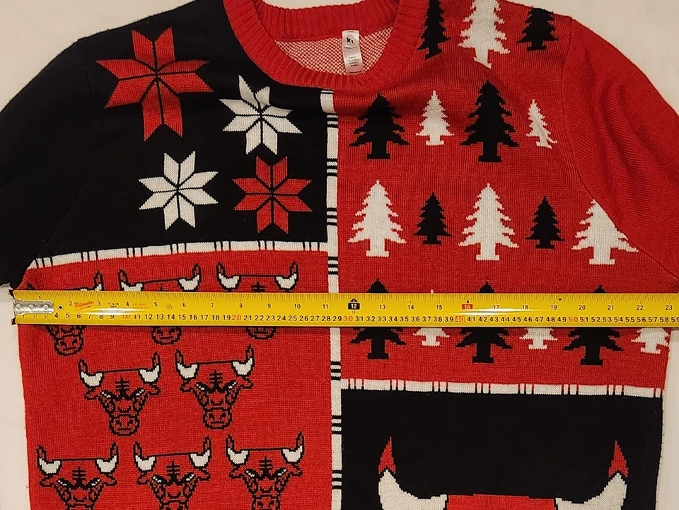 Chicago Bulls FOCO Forever Collectables Adulto XL Feo Navidad Suéter Foto 3 de 4