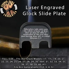 Ephesians 6:13  - Glock Rear Slide Plate Back Plate for Full SizedGlocksGen1-5