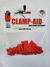 Hose Clamps End Caps Covers 20 Pk Red 12 Clamp-aid Guards Sleeves Safety