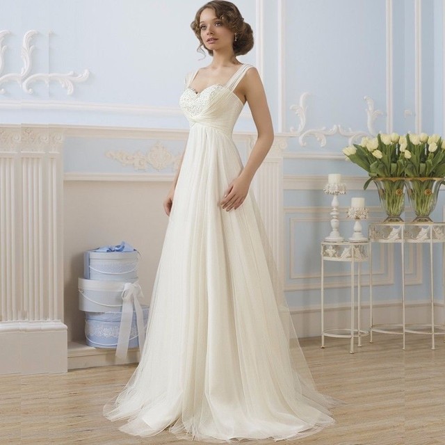 Cheap Maternity Wedding Dress for Pregnant Bridal Gown under 100 High