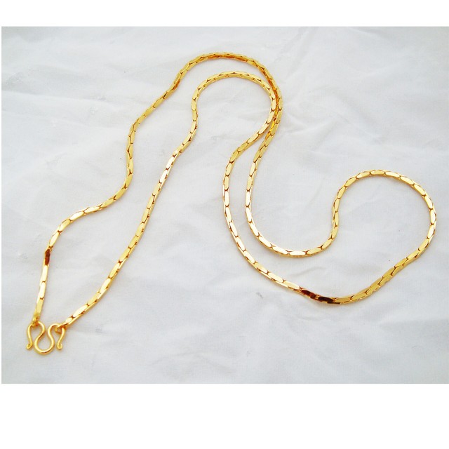 2 MM Link Chain 22K 23K 24K THAI BAHT GOLD GP NECKLACE 24 inch 15 Grams
