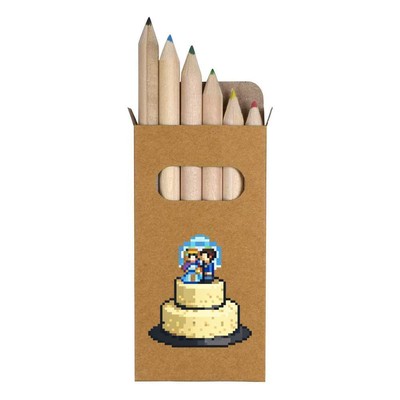 6 x 'Pixel Art Wedding Cake' Short Colour Pencils (PE00059818)