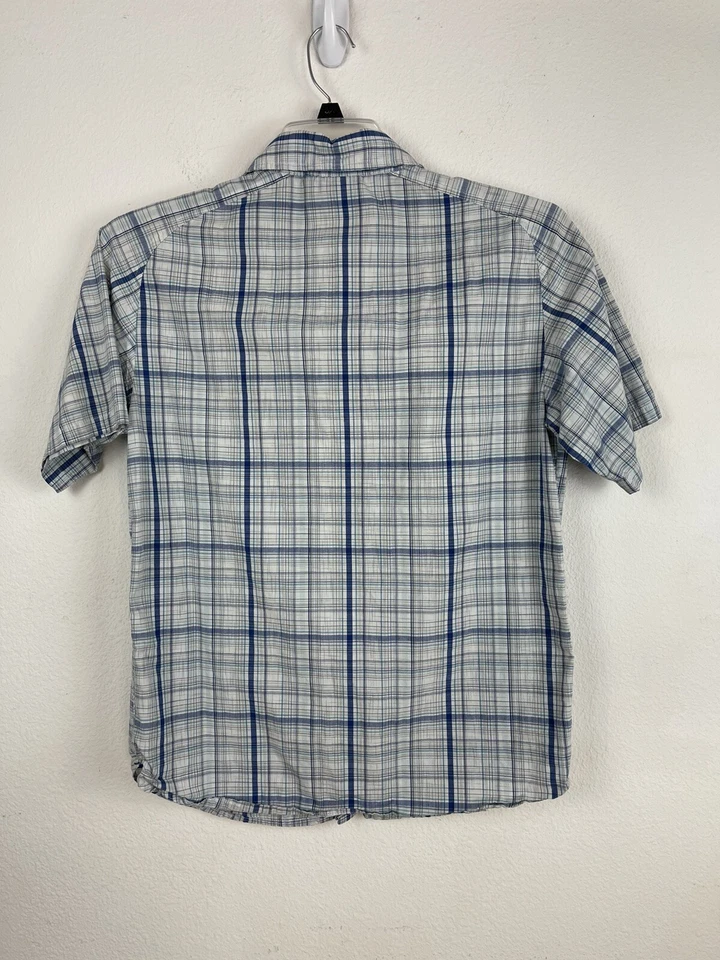 Merrell Mens Plaid Shirt Short Sleeve Button Up Cotton Nylon Size Small - Image 4 of 4