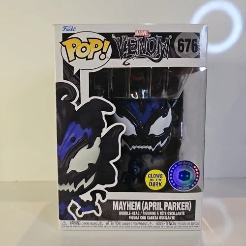 Funko Pop Marvel Venom Mayhem (April Parker) 676 exclusivo de PIAB brilla en la oscuridad
