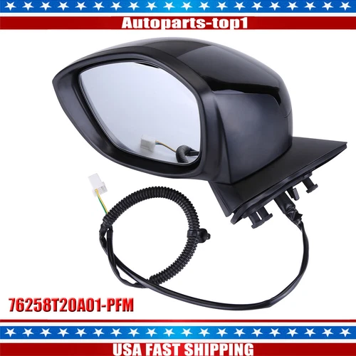 3 pins Power Adjust Black Mirror Left Driver Side NEW For Honda Civic 2022 2023
