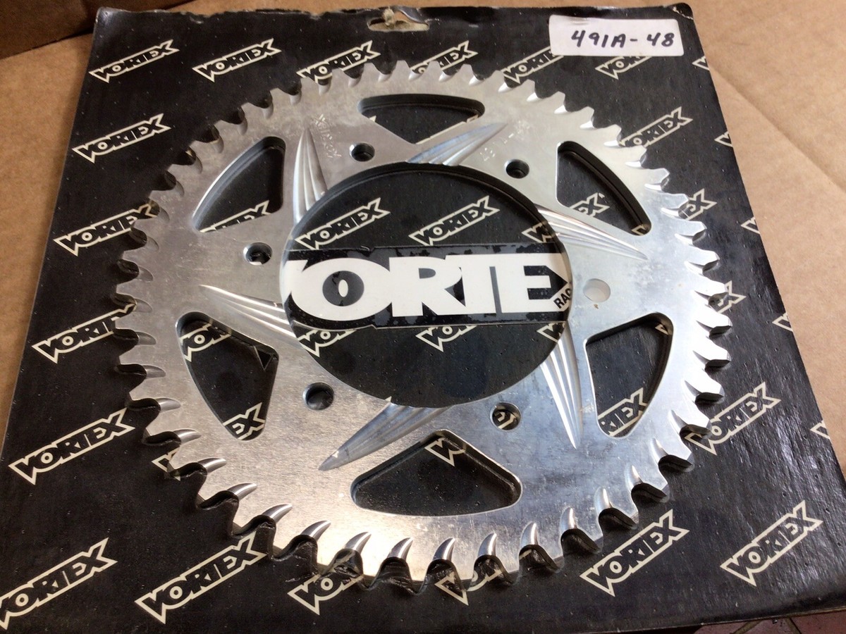 Vortex Aluminum 48 Tooth Rear Sprocket 491A-48, Kawasaki EN, VN