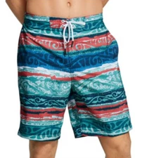 Speedo L73957 Men's Border Line Multicolor Performance E-Boardshorts Size XXL
