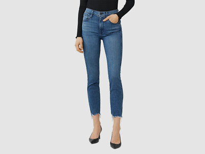 $431 3X1 MIMI CUTTRELL Women's Blue Jeans Slim Leg Destroyed Denim Pants Size 25