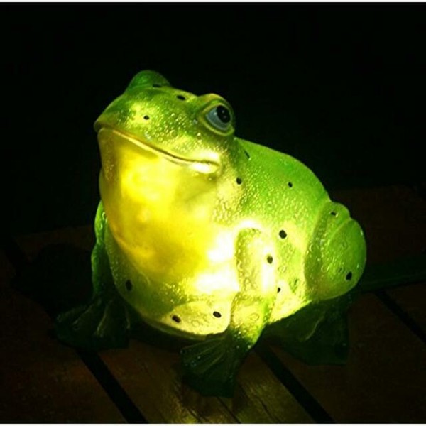 Tiaan 157807 Solar Powered Outdoor LED Light Garden Decor Frog With