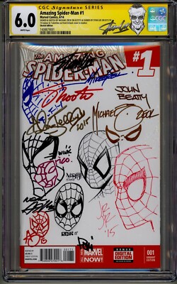 AMAZING SPIDER-MAN #1 CGC SS STAN LEE 6.0 SIGNED AND/OR SKETCHED