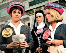 1968 Movie Still Where Angels Go Trouble Follows Pray For Peace Rosalind Russell