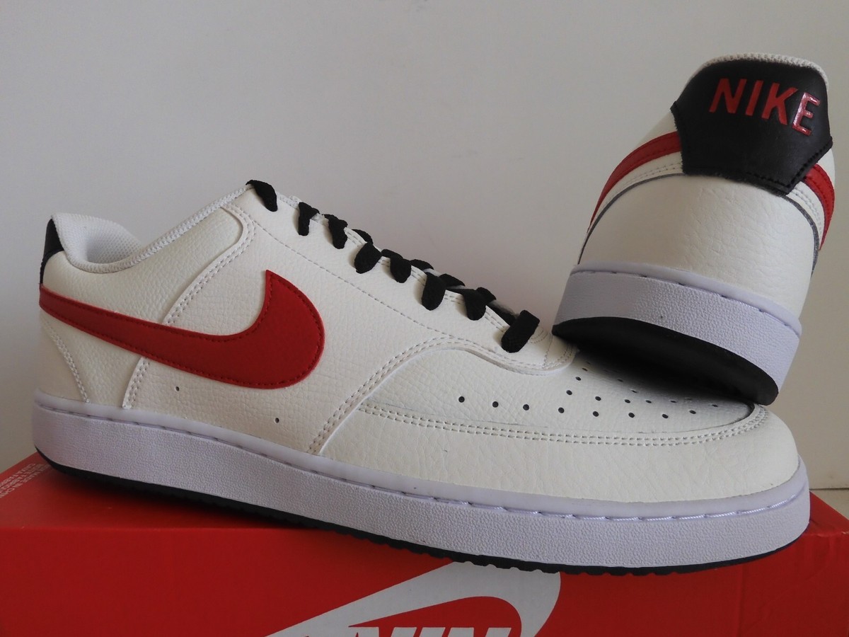 NIKE COURT VISION LOW NBA SAIL-UNIVERSITY RED-BLACK SZ 14