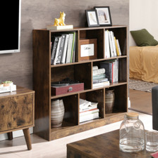 Rustikaler Würfel Bücherregal Industrie Vintage Stil Vitrine Aufbewahrungsschrank Regaleinheit