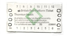Thornton Heath 0000 Green Diamond Platform Ticket BR (S) British Rail 1984 5388A