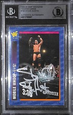 Stone Cold Steve Austin Signed 1996-98 1998 WWF Magazine Card #190 BAS COA WWE