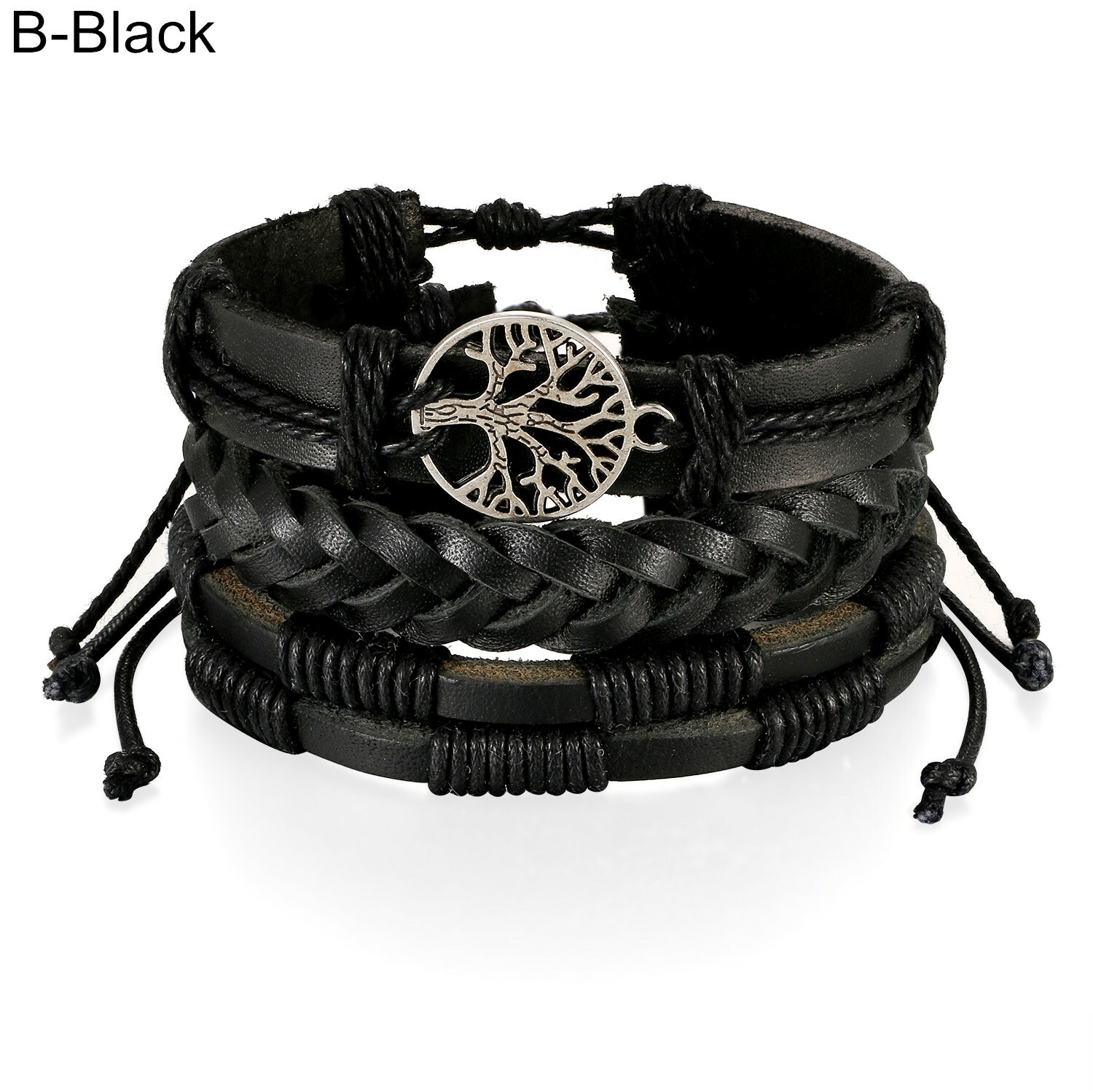 3Pcs/Set Multilayer Braided Faux Leather Bracelet Simple Bangle Jewelry Gift-in - Foto 11